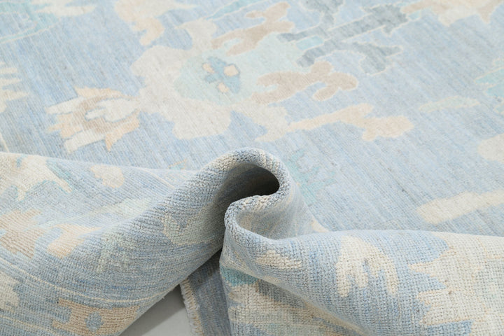 Hand Knotted Oushak Wool Rug 11' 11" x 13' 10" - No. AT70417