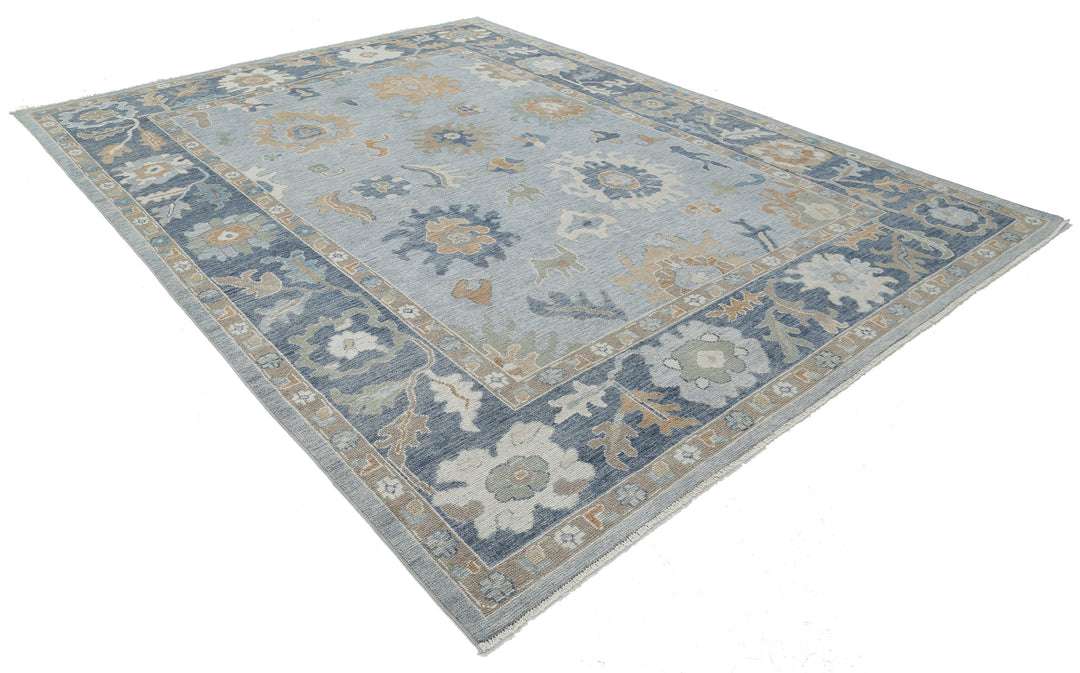 Hand Knotted Oushak Wool Rug 9' 2" x 12' 3" - No. AT29562