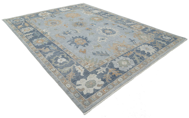Hand Knotted Oushak Wool Rug 9' 2" x 12' 3" - No. AT29562