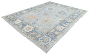 Hand Knotted Oushak Wool Rug 9' 2" x 12' 3" - No. AT29562
