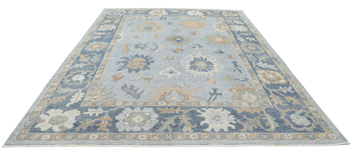 Hand Knotted Oushak Wool Rug 9' 2" x 12' 3" - No. AT29562