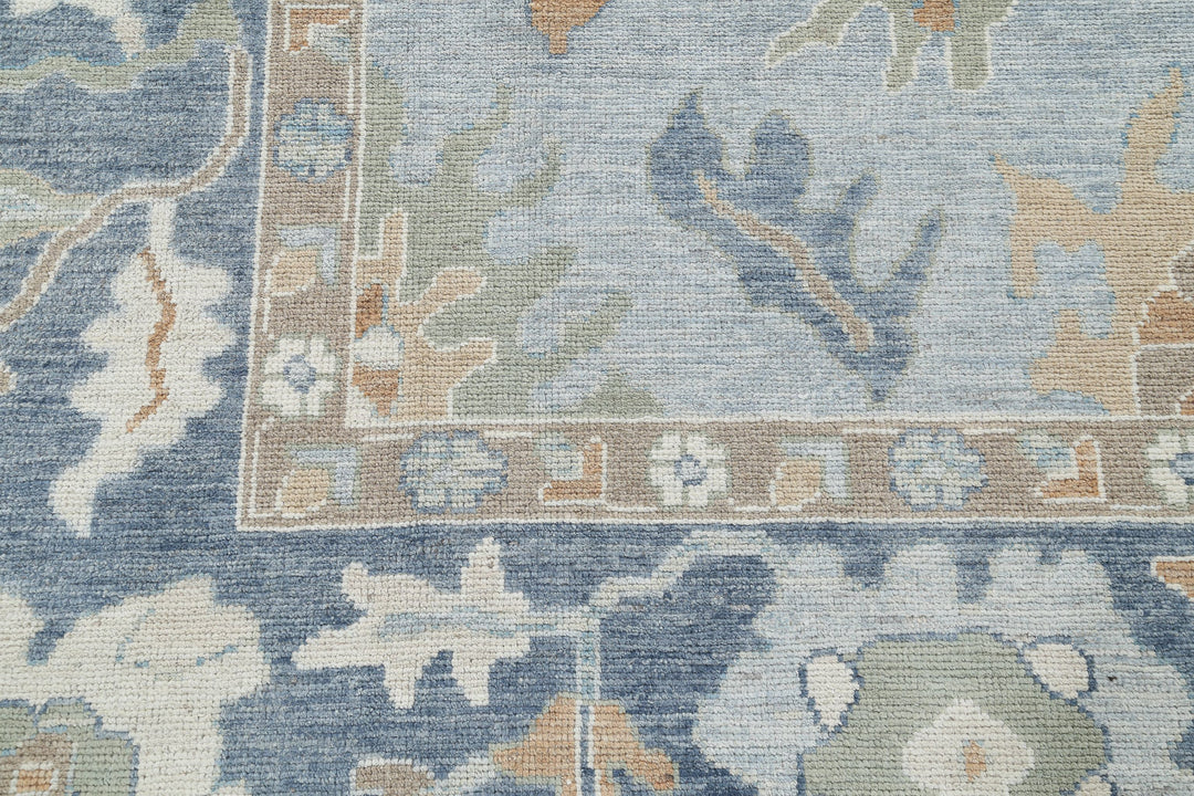 Hand Knotted Oushak Wool Rug 9' 2" x 12' 3" - No. AT29562