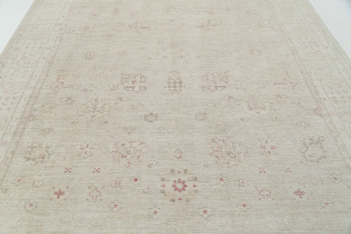 Hand Knotted Oushak Wool Rug 8' 9" x 11' 6" - No. AT49696