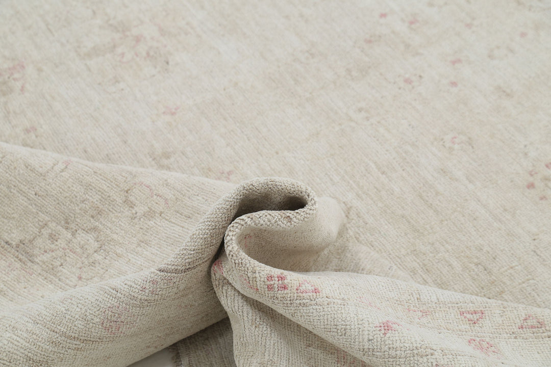 Hand Knotted Oushak Wool Rug 8' 9" x 11' 6" - No. AT49696