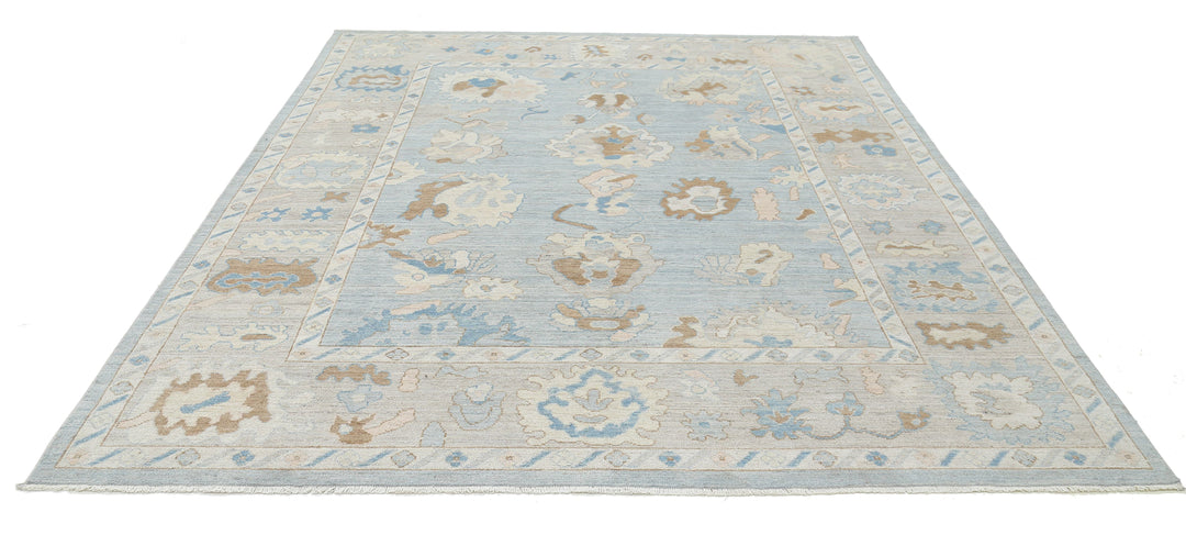 Hand Knotted Oushak Wool Rug 8' 2" x 10' 1" - No. AT60482