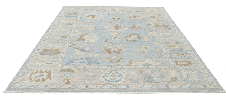 Hand Knotted Oushak Wool Rug 8' 2" x 10' 1" - No. AT60482