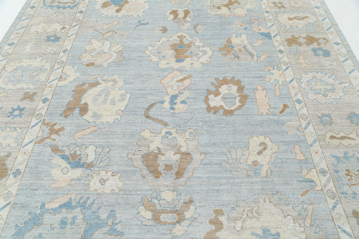 Hand Knotted Oushak Wool Rug 8' 2" x 10' 1" - No. AT60482
