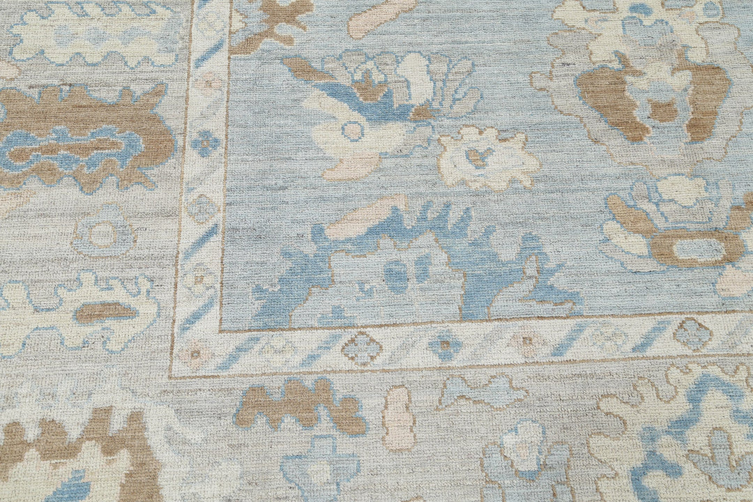 Hand Knotted Oushak Wool Rug 8' 2" x 10' 1" - No. AT60482