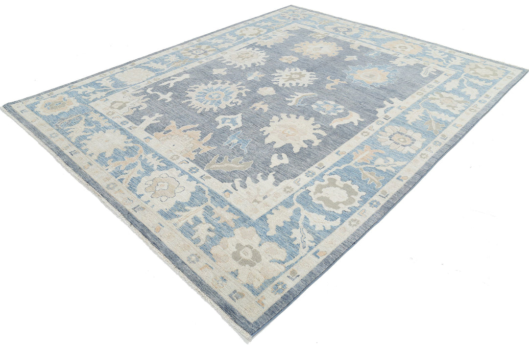 Hand Knotted Oushak Wool Rug 8' 0" x 9' 10" - No. AT61468