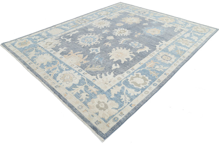 Hand Knotted Oushak Wool Rug 8' 0" x 9' 10" - No. AT61468