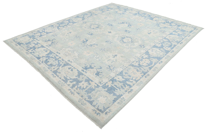 Hand Knotted Oushak Wool Rug 8' 2" x 9' 10" - No. AT48065