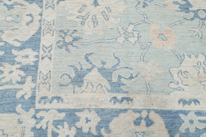 Hand Knotted Oushak Wool Rug 8' 2" x 9' 10" - No. AT48065