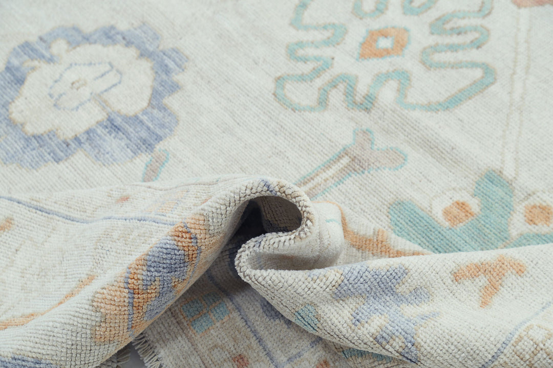 Hand Knotted Oushak Wool Rug 9' 0" x 11' 11" - No. AT66354