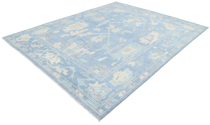Hand Knotted Oushak Wool Rug 8' 0" x 10' 0" - No. AT45907