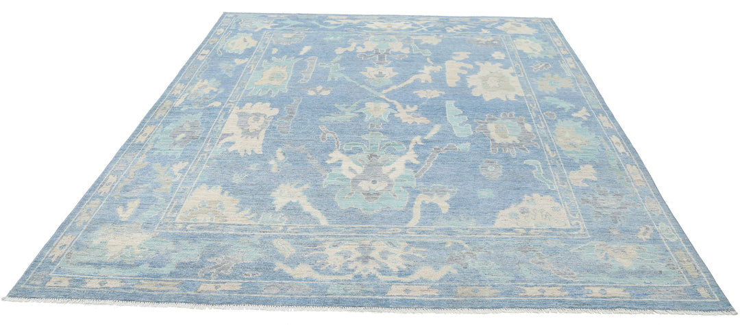 Hand Knotted Oushak Wool Rug 8' 0" x 10' 0" - No. AT45907
