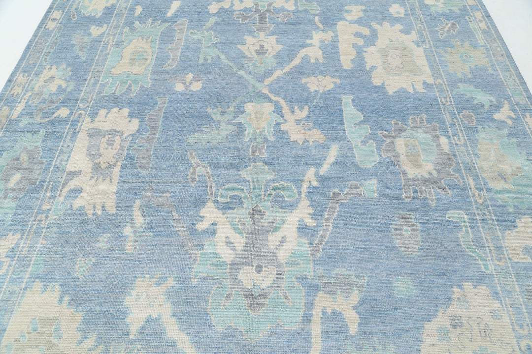 Hand Knotted Oushak Wool Rug 8' 0" x 10' 0" - No. AT45907