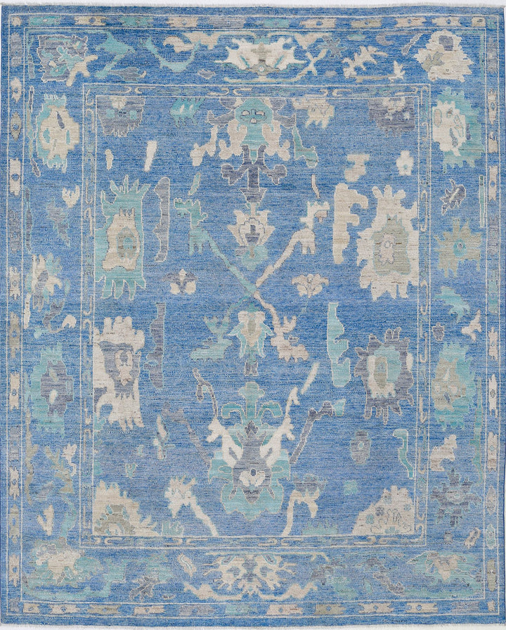 Hand Knotted Oushak Wool Rug 8' 0" x 10' 0" - No. AT45907