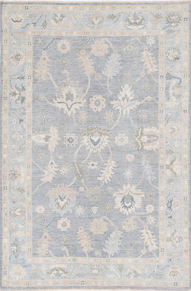 Hand Knotted Oushak Wool Rug 5' 10" x 9' 0" - No. AT31601