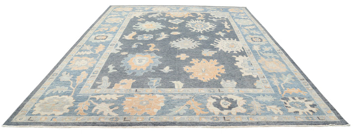 Hand Knotted Oushak Wool Rug 10' 2" x 13' 8" - No. AT25438