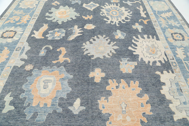 Hand Knotted Oushak Wool Rug 10' 2" x 13' 8" - No. AT25438