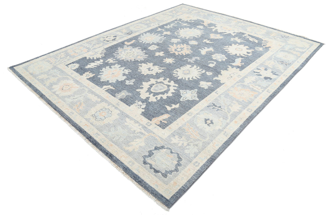 Hand Knotted Oushak Wool Rug 8' 0" x 10' 0" - No. AT33313