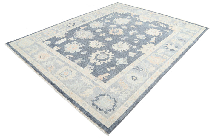 Hand Knotted Oushak Wool Rug 8' 0" x 10' 0" - No. AT33313