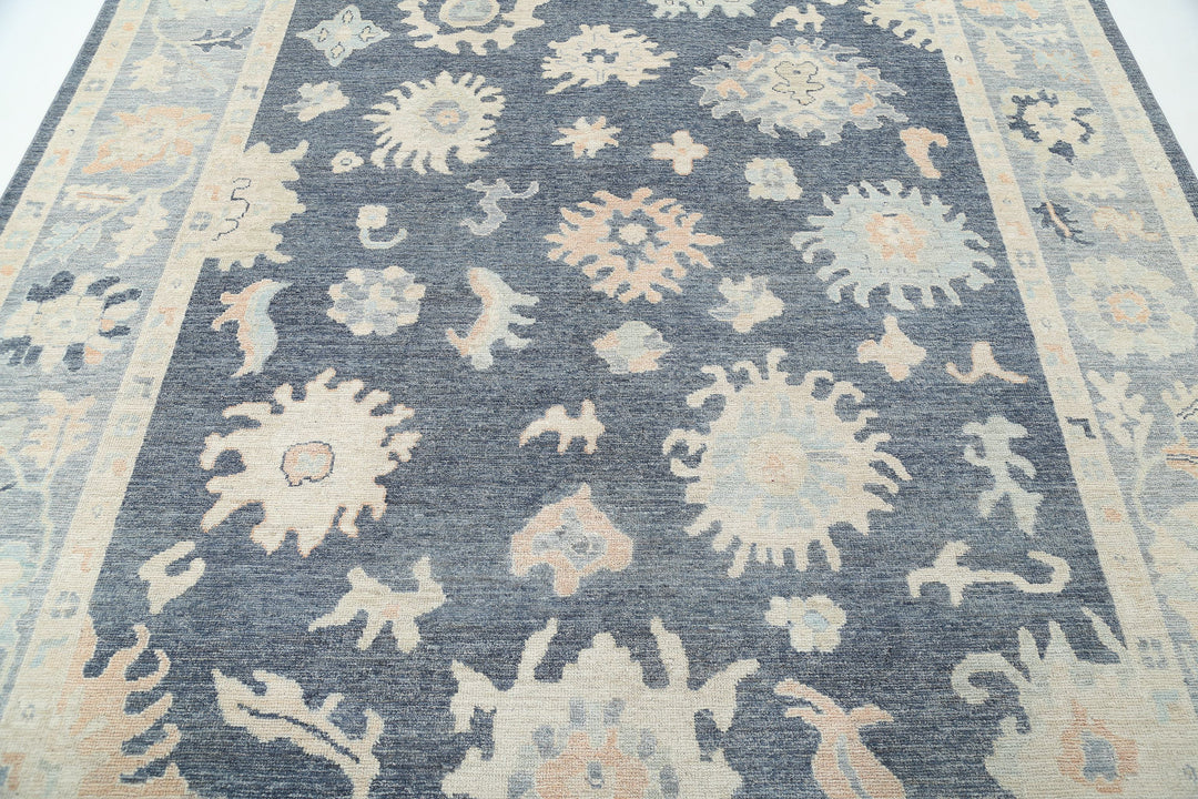 Hand Knotted Oushak Wool Rug 8' 0" x 10' 0" - No. AT33313