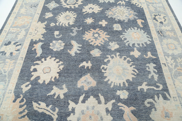 Hand Knotted Oushak Wool Rug 8' 0" x 10' 0" - No. AT33313