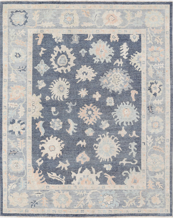 Hand Knotted Oushak Wool Rug 8' 0" x 10' 0" - No. AT33313