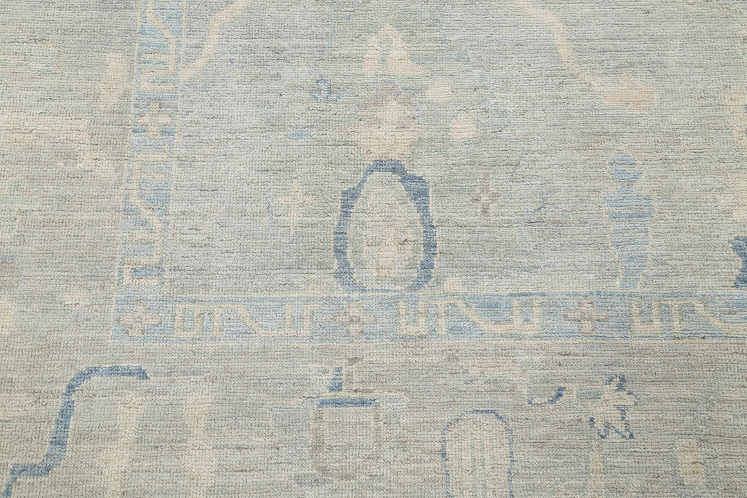 Hand Knotted Oushak Wool Rug 7' 10" x 9' 9" - No. AT53811
