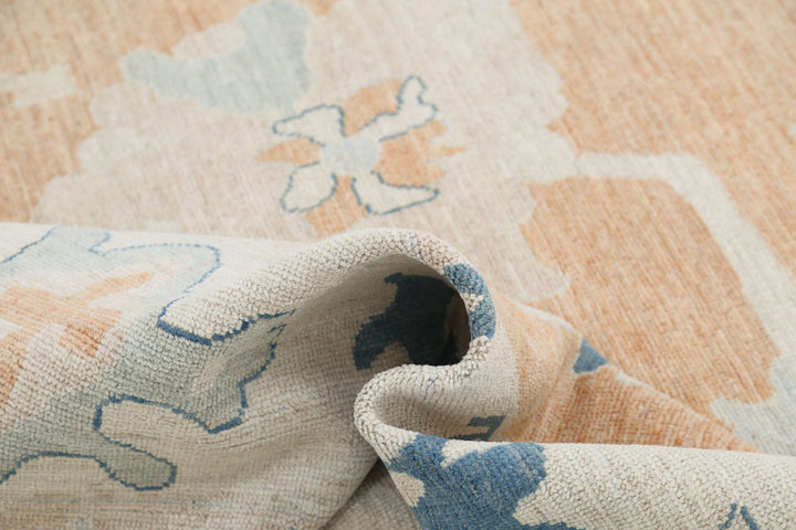 Hand Knotted Oushak Wool Rug 9' 0" x 12' 0" - No. AT98446