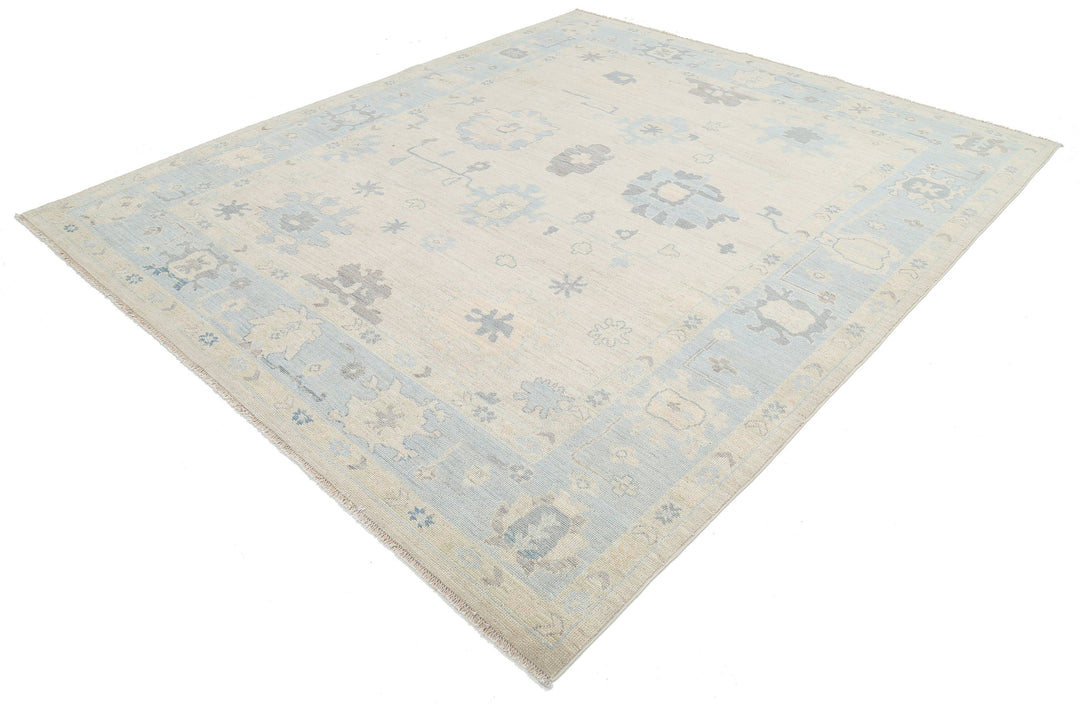 Hand Knotted Oushak Wool Rug 8' 2" x 9' 8" - No. AT31149