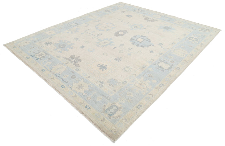 Hand Knotted Oushak Wool Rug 8' 2" x 9' 8" - No. AT31149