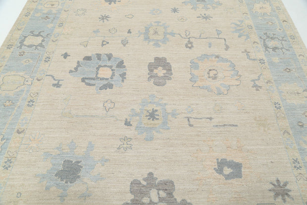 Hand Knotted Oushak Wool Rug 8' 2" x 9' 8" - No. AT31149