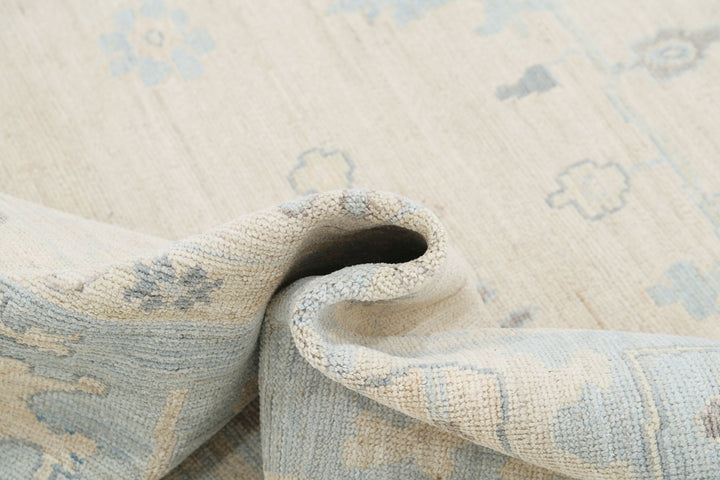 Hand Knotted Oushak Wool Rug 8' 2" x 9' 8" - No. AT31149
