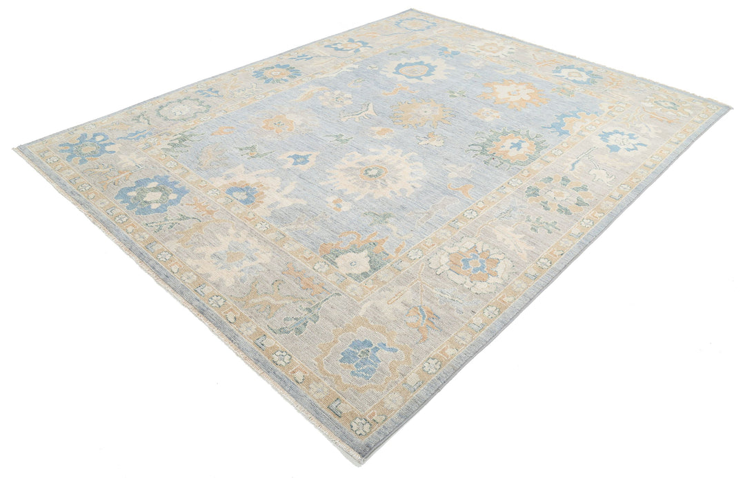 Hand Knotted Oushak Wool Rug 8' 0" x 9' 11" - No. AT14598