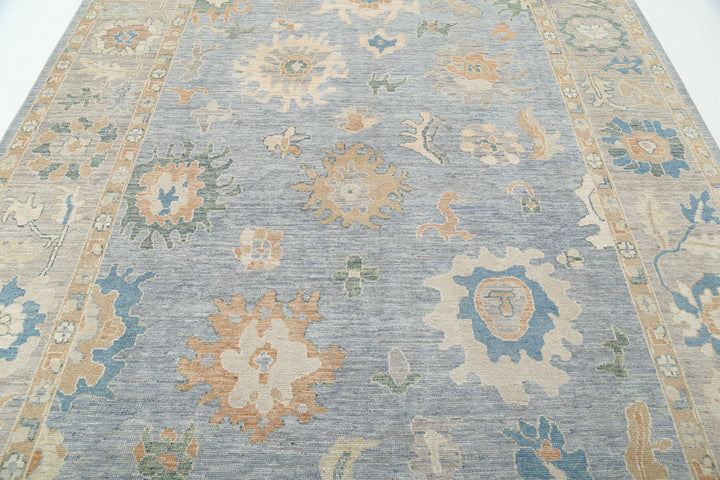 Hand Knotted Oushak Wool Rug 8' 0" x 9' 11" - No. AT14598