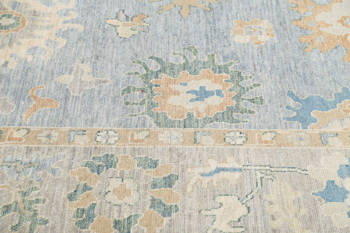 Hand Knotted Oushak Wool Rug 8' 0" x 9' 11" - No. AT14598