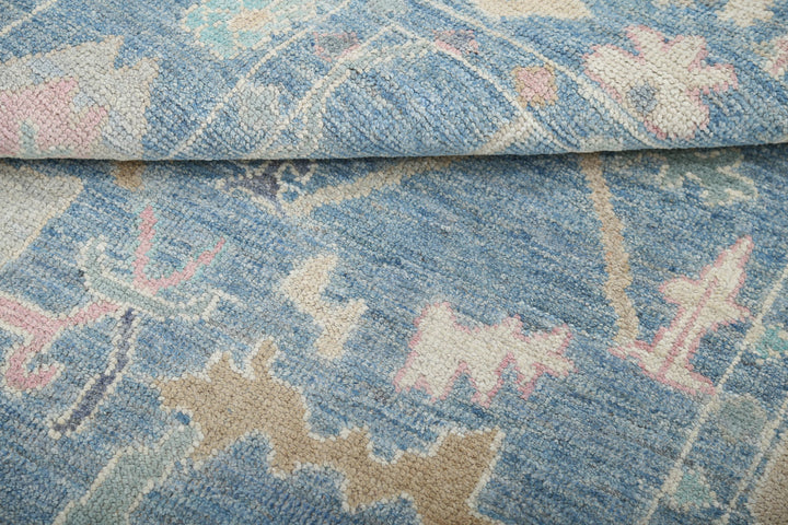 Hand Knotted Oushak Wool Rug 4' 0" x 5' 10" - No. AT33128