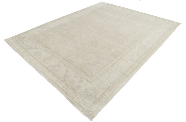 Hand Knotted Oushak Wool Rug 8' 2" x 10' 5" - No. AT61506