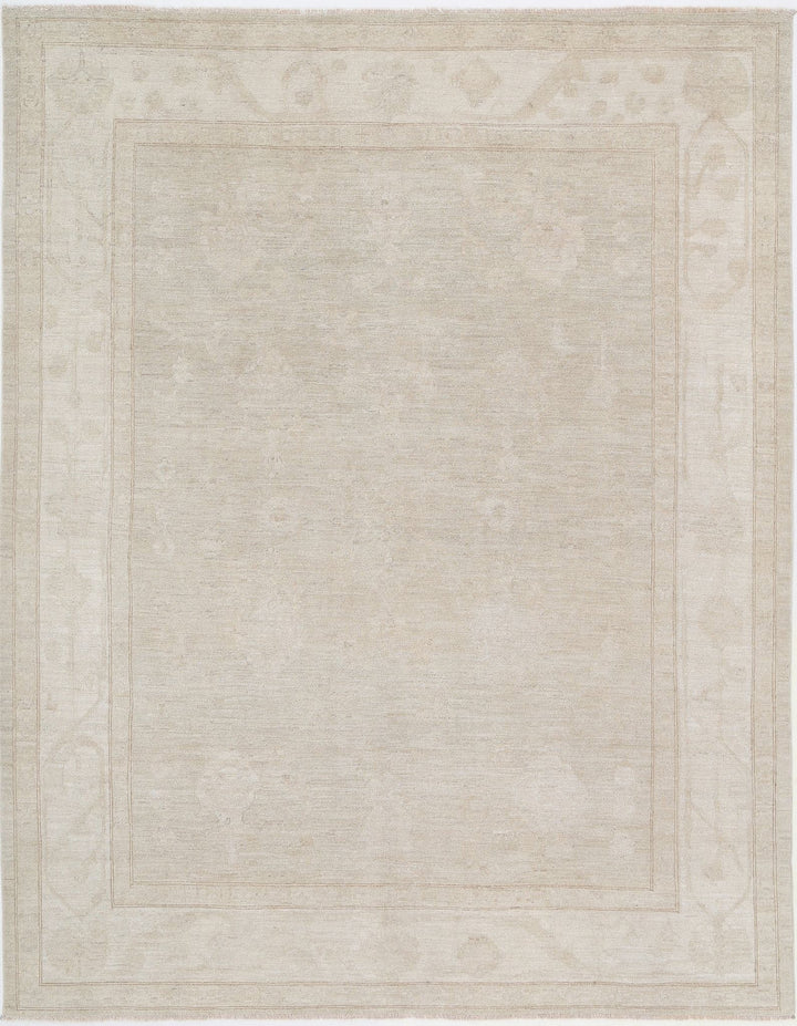 Hand Knotted Oushak Wool Rug 8' 2" x 10' 5" - No. AT61506