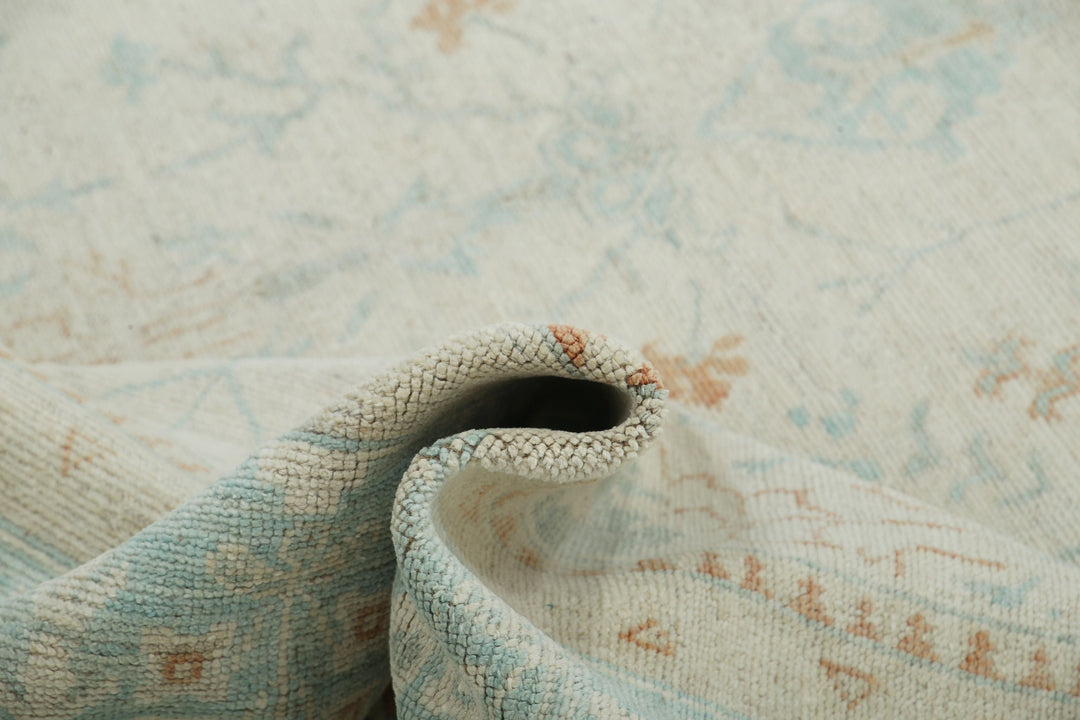 Hand Knotted Oushak Wool Rug 9' 1" x 12' 2" - No. AT53161