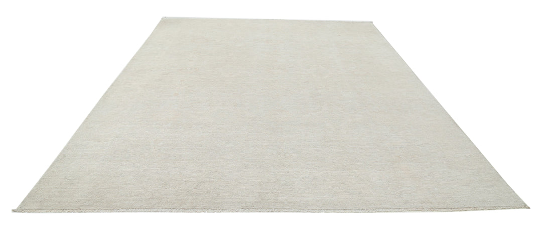 Hand Knotted Oushak Wool Rug 9' 0" x 11' 6" - No. AT45195