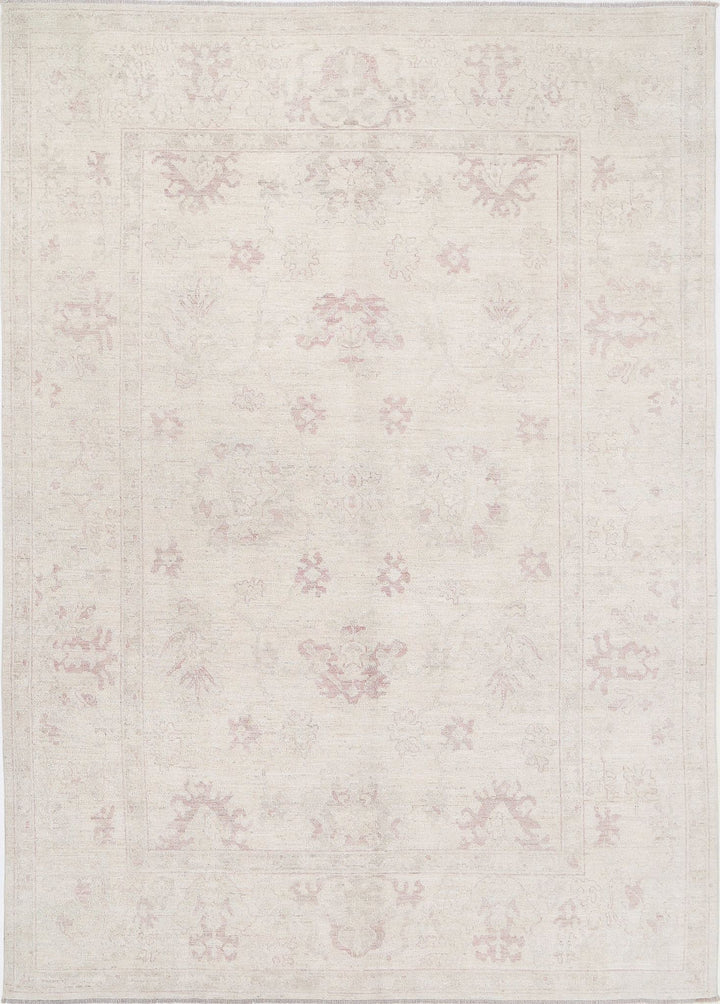 Hand Knotted Oushak Wool Rug 8' 6" x 12' 2" - No. AT32952