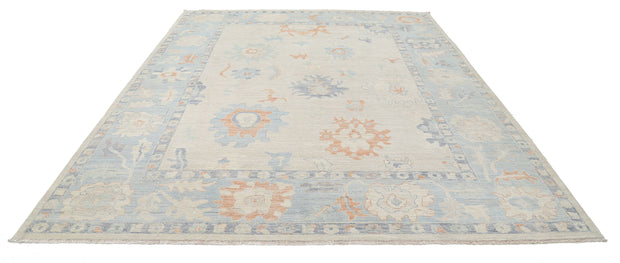 Hand Knotted Oushak Wool Rug 9' 2" x 11' 10" - No. AT19707