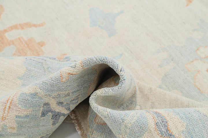 Hand Knotted Oushak Wool Rug 9' 2" x 11' 10" - No. AT19707
