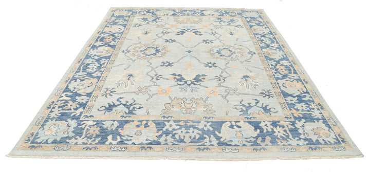 Hand Knotted Oushak Wool Rug 8' 1" x 9' 10" - No. AT20632
