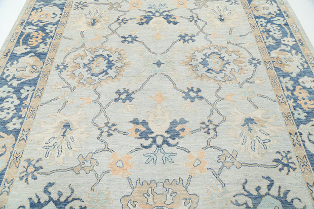 Hand Knotted Oushak Wool Rug 8' 1" x 9' 10" - No. AT20632