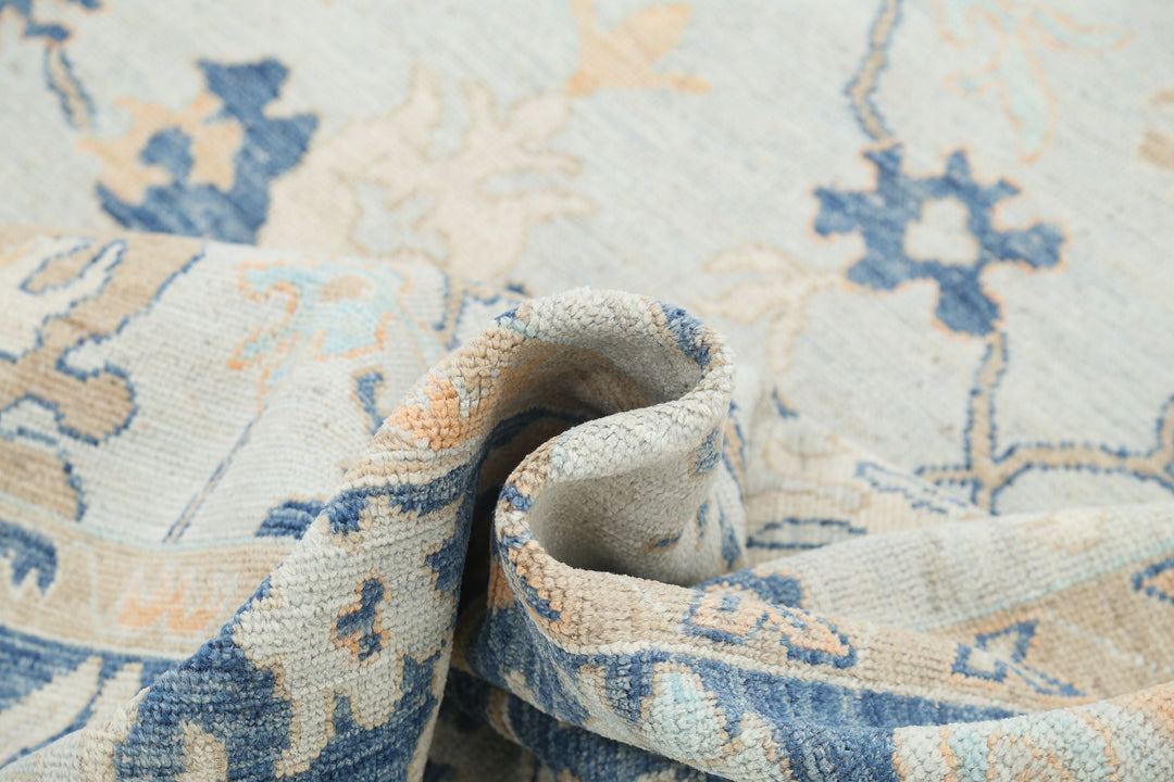 Hand Knotted Oushak Wool Rug 8' 1" x 9' 10" - No. AT20632
