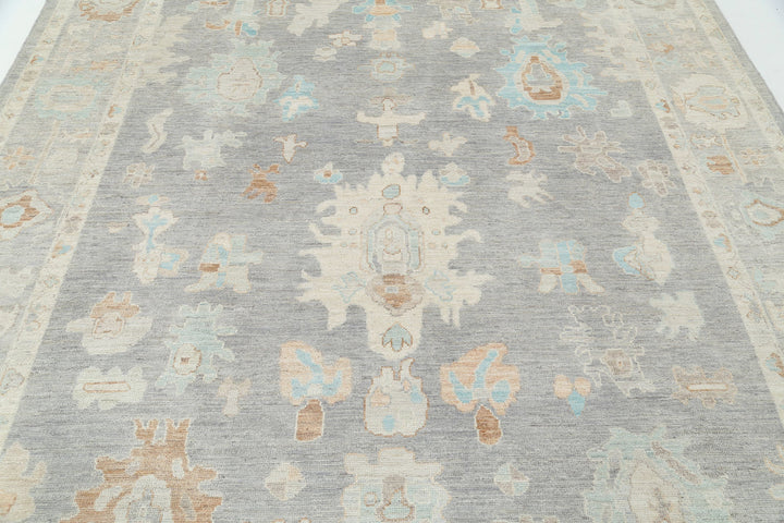 Hand Knotted Oushak Wool Rug 8' 0" x 10' 0" - No. AT30559